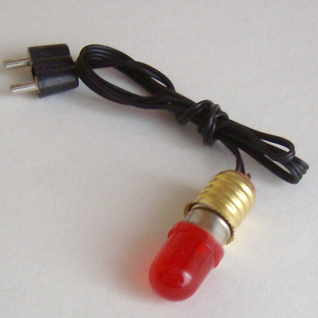 Krippenbeleuchtung Kugellampe mit Kabel und Stecker, rot